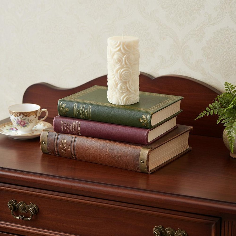 2" Ivory Clean Cotton Scented Candle Cylinder Pillar