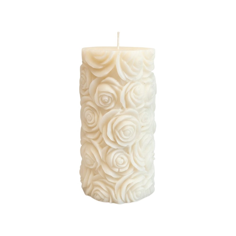 2" Ivory Clean Cotton Scented Candle Cylinder Pillar