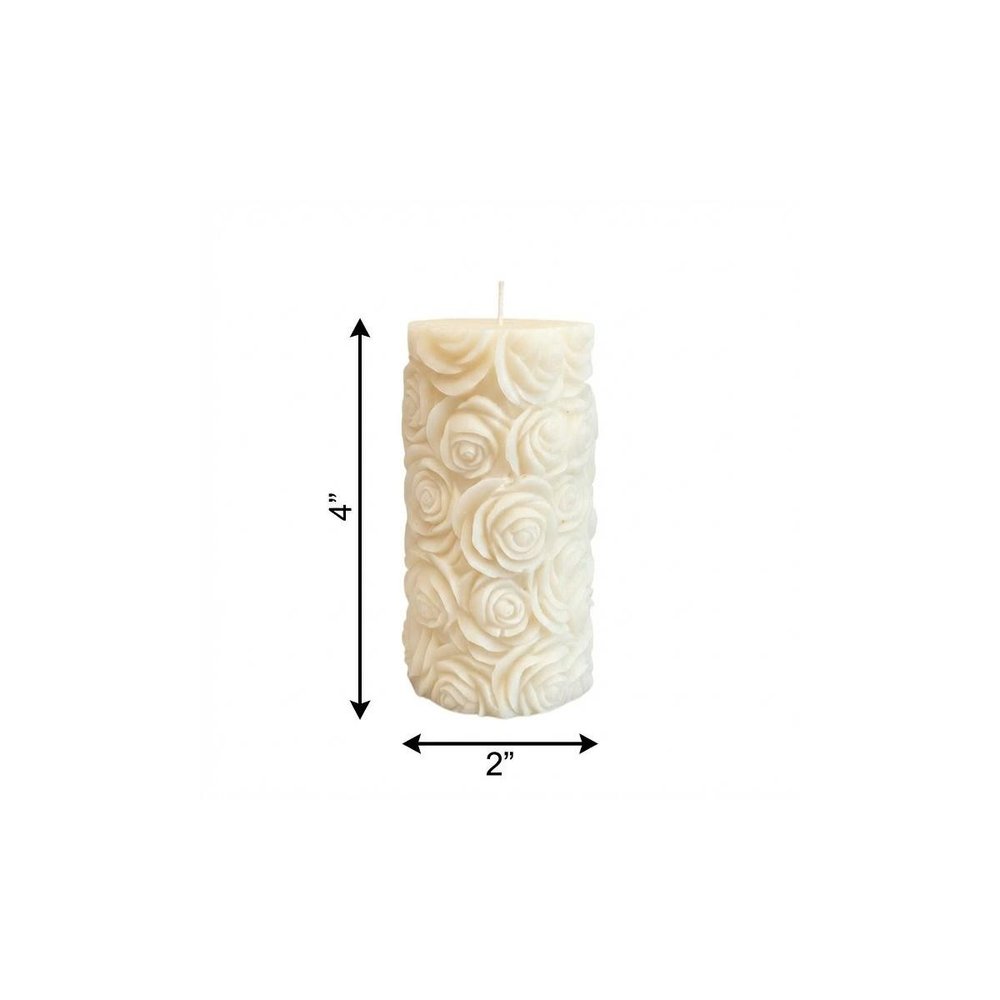 2" Ivory Clean Cotton Scented Candle Cylinder Pillar