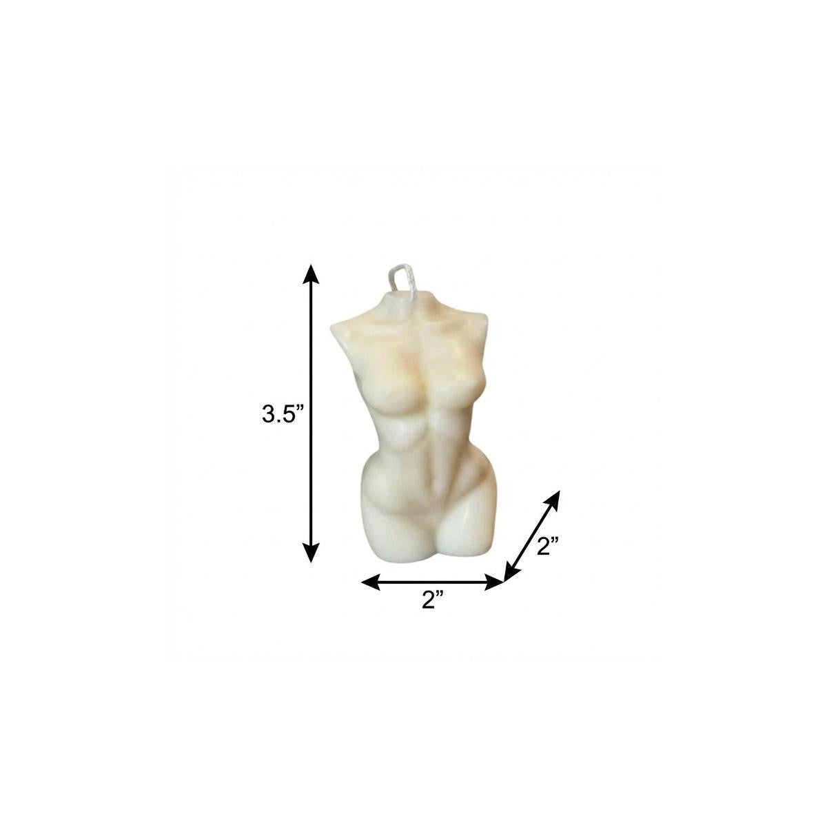 4" Ivory Vanilla Scented Dimensional Female Form Candle