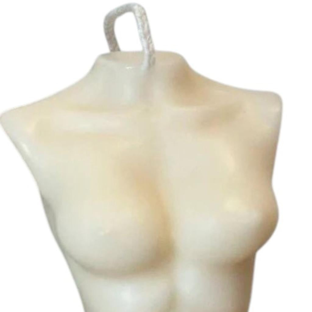 4" Ivory Vanilla Scented Dimensional Female Form Candle