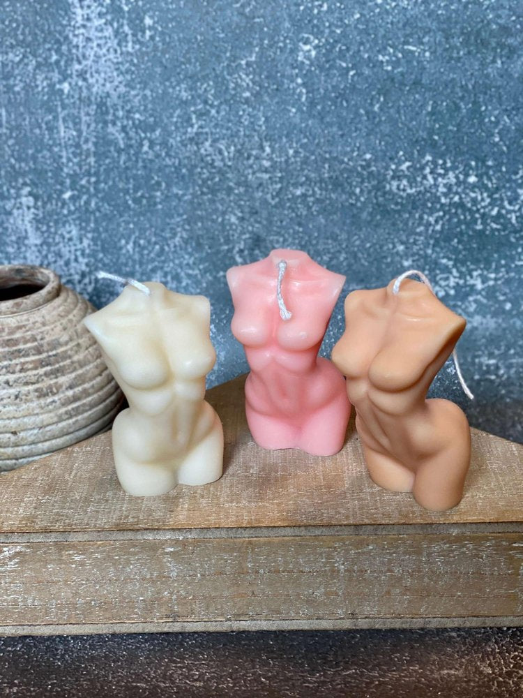 4" Natural Unscented Dimensional Female Form Candle