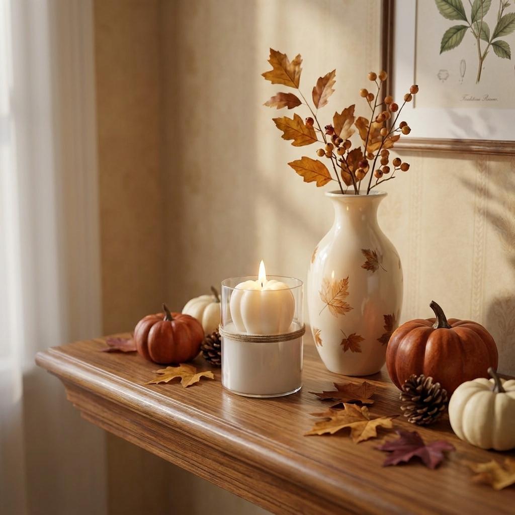 3" Ivory Pumpkin And Apple Scented Mini Pumpkin Candle In Clear Glass Jar
