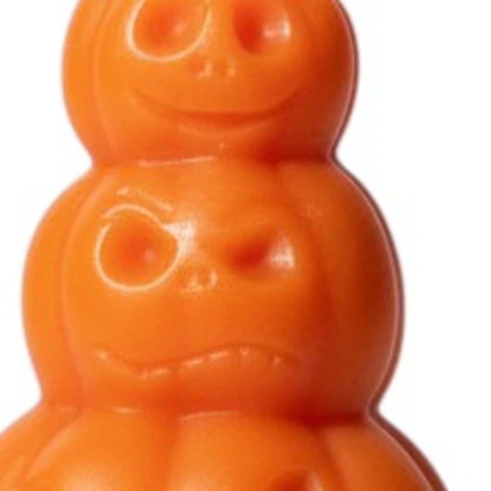 3" Orange Unscented Dimensional Pumpkin Trio Soy Wax Candle