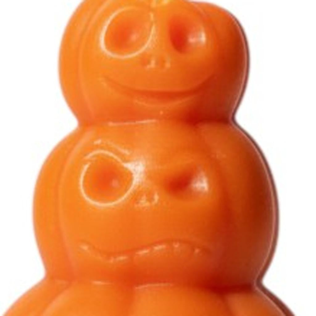 3" Orange Pumpkin And Latte Scented Dimensional Pumpkin Trio Soy Wax Candle