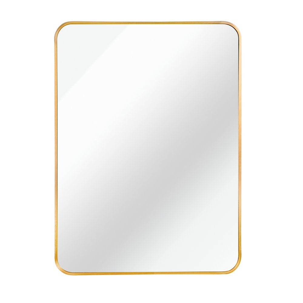 36" Gold Aluminum Framed Accent Mirror