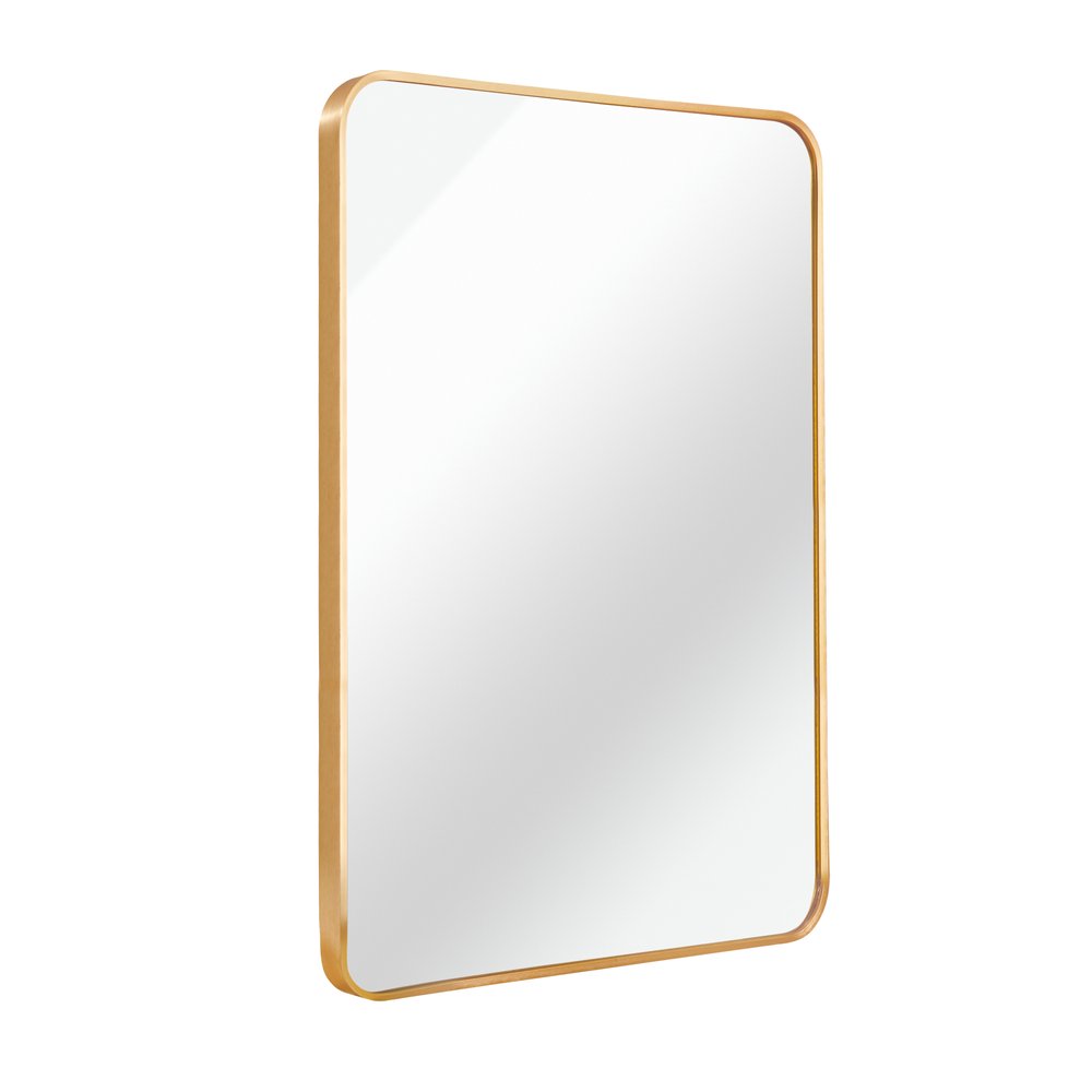 36" Gold Aluminum Framed Accent Mirror