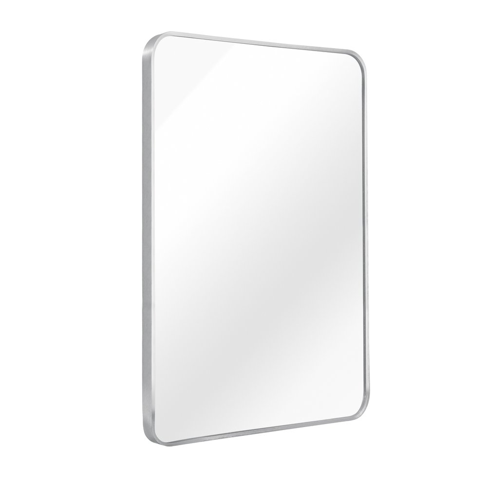 36" Silver Aluminum Framed Accent Mirror