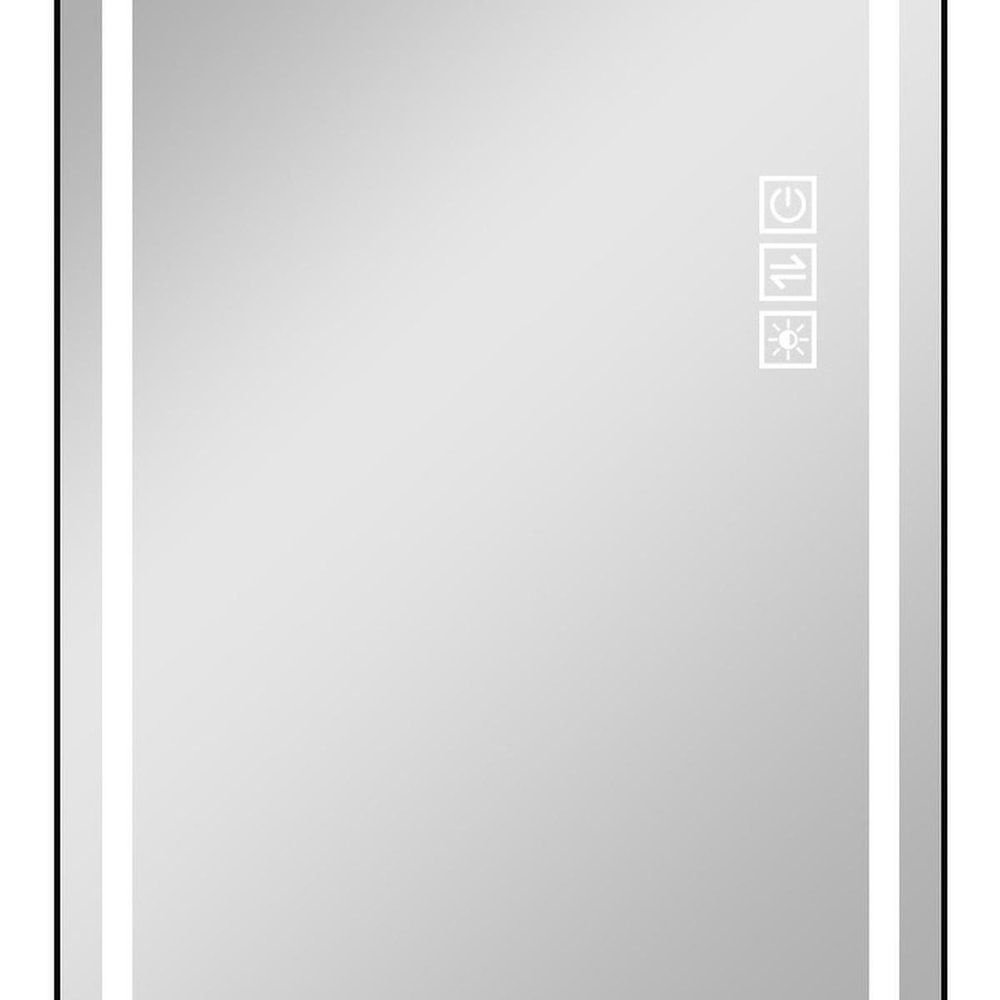 64" Black Aluminum Lighted Framed Full Length Mirror