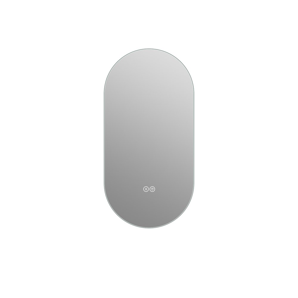 48" Oval Lighted Frameless Anti Fog Bathroom Vanity Mirror