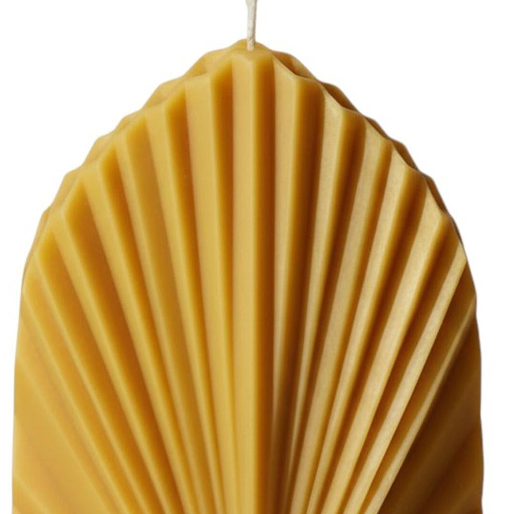 6" Gold Lily of the Valley Scented Dimensional Palm Leaf Candle