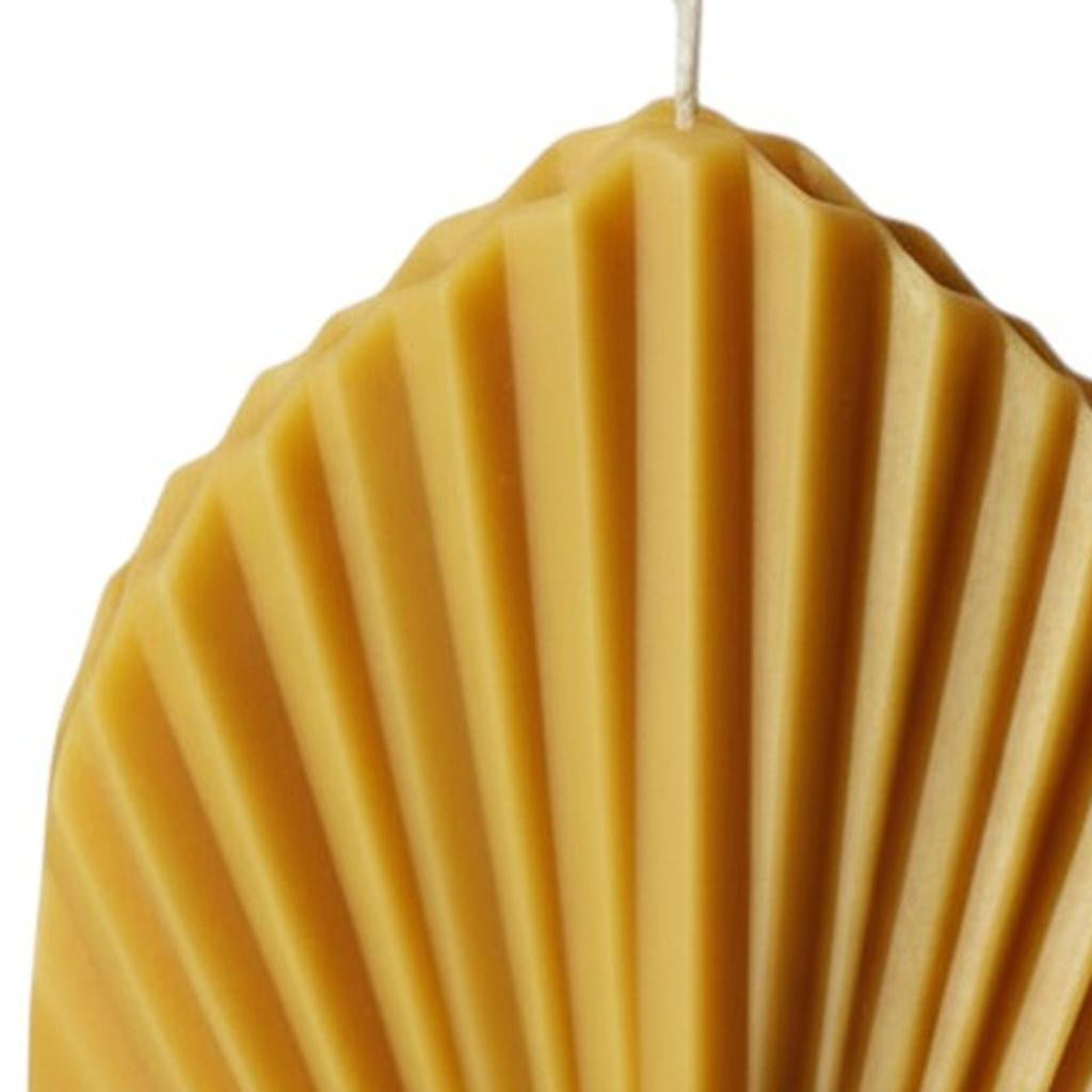6" Gold Mango And Gardenia Scented Dimensional Palm Leaf Candle