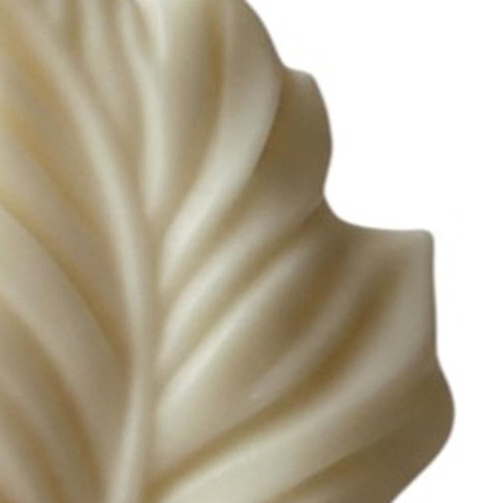 6" Ivory Sandalwood Scented Dimensional Feather Candle Novelty Novelty
