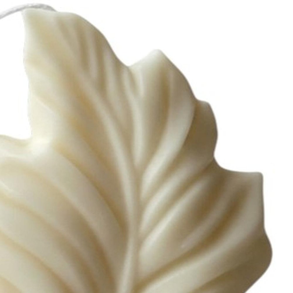 6" Ivory Sandalwood Scented Dimensional Feather Candle Novelty Novelty