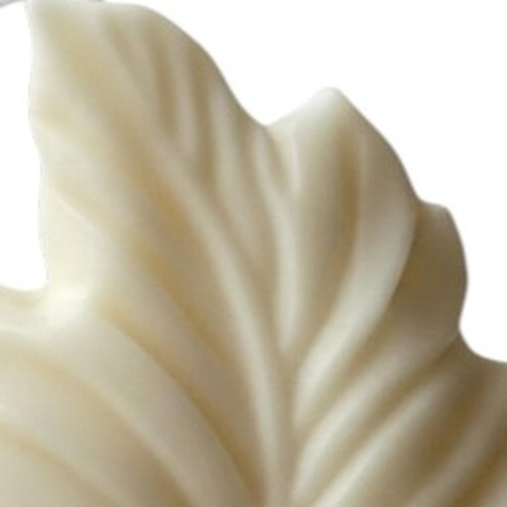 6" Ivory Black Ice Scented Dimensional Feather Candle Novelty Novelty