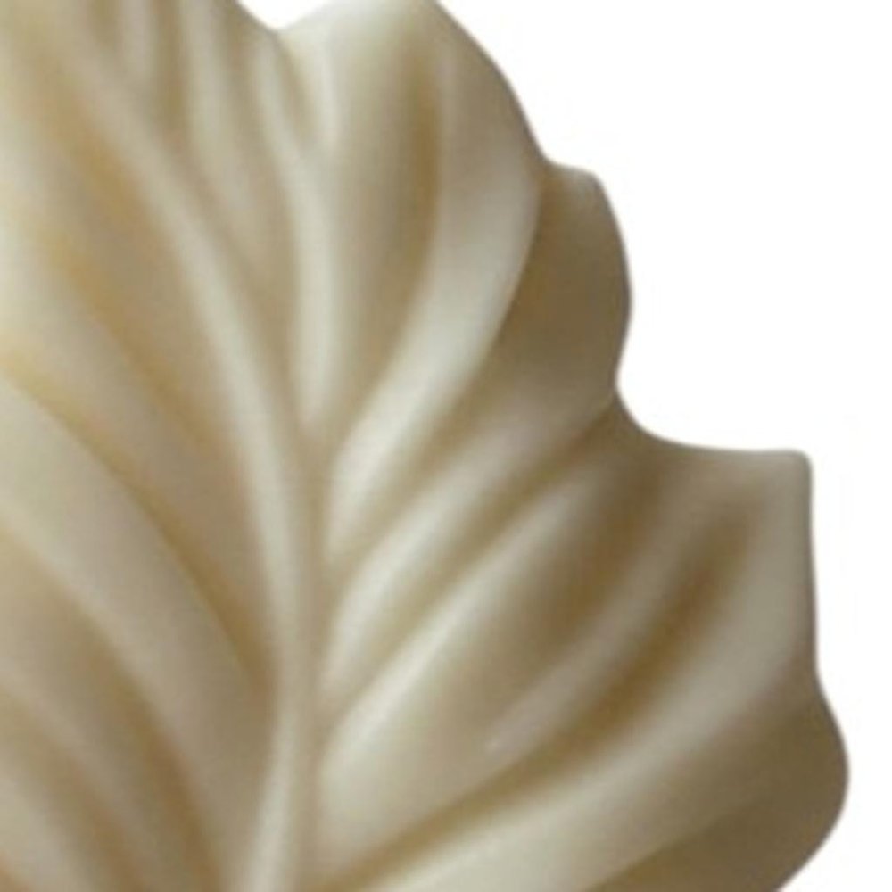 6" Ivory Black Ice Scented Dimensional Feather Candle Novelty Novelty
