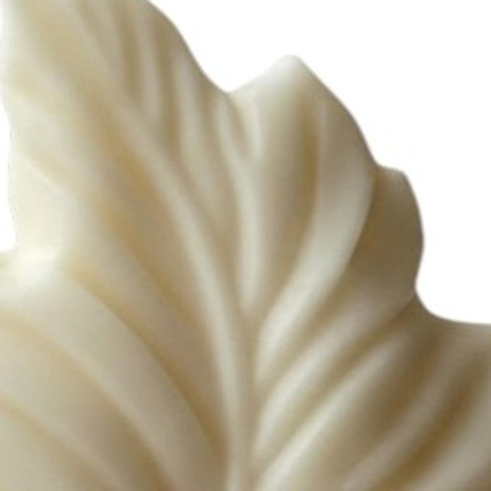 6" Ivory Black Ice Scented Dimensional Feather Candle Novelty Novelty
