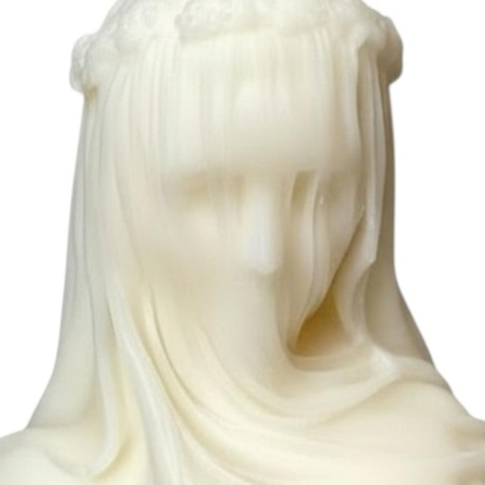 6" Ivory Rose Petals Scented Dimensional Lady Candle Novelty Novelty