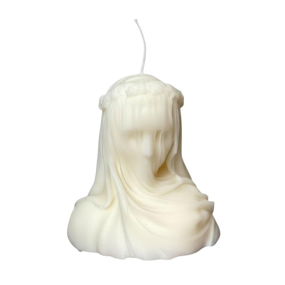 6" Ivory Unscented Dimensional Lady Candle Novelty Novelty