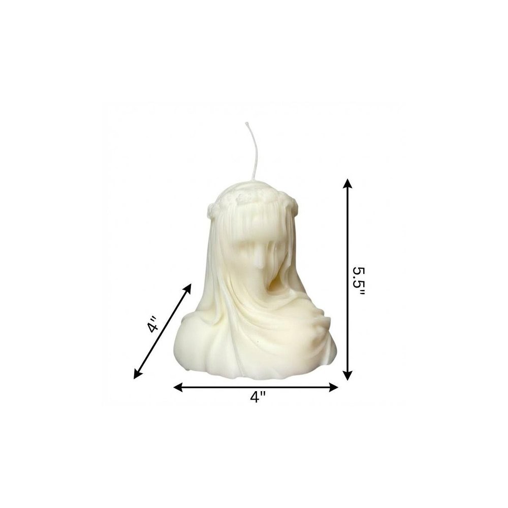 6" Ivory Unscented Dimensional Lady Candle Novelty Novelty