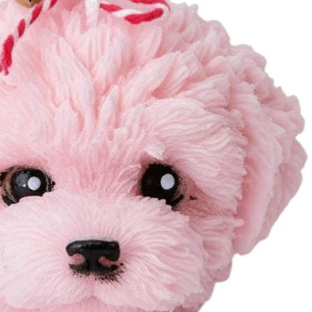 2" Pink Cashmere Plum Scented Dimensional Dog Candle Novelty Novelty