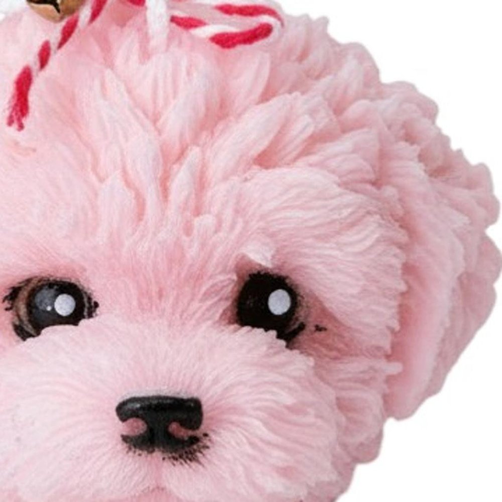 2" Pink Cashmere Plum Scented Dimensional Dog Candle Novelty Novelty