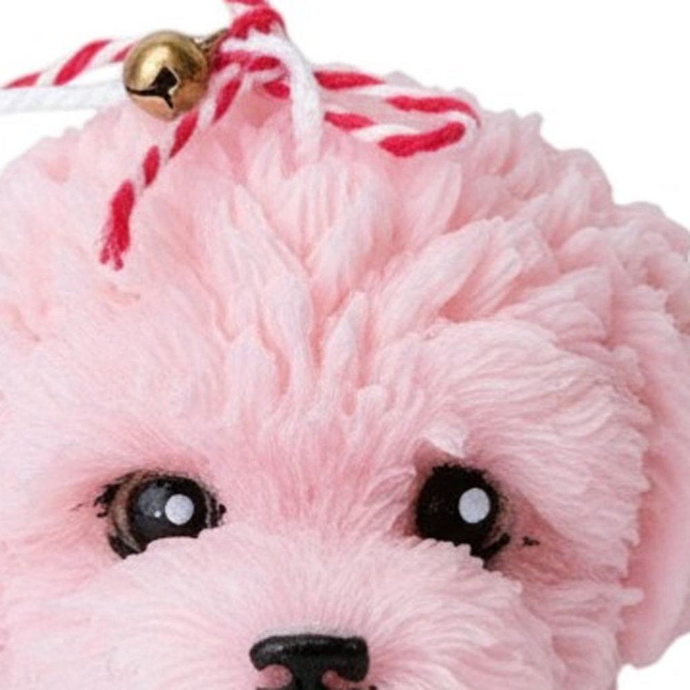 2" Pink Rose Petals Scented Dimensional Dog Candle Novelty Novelty