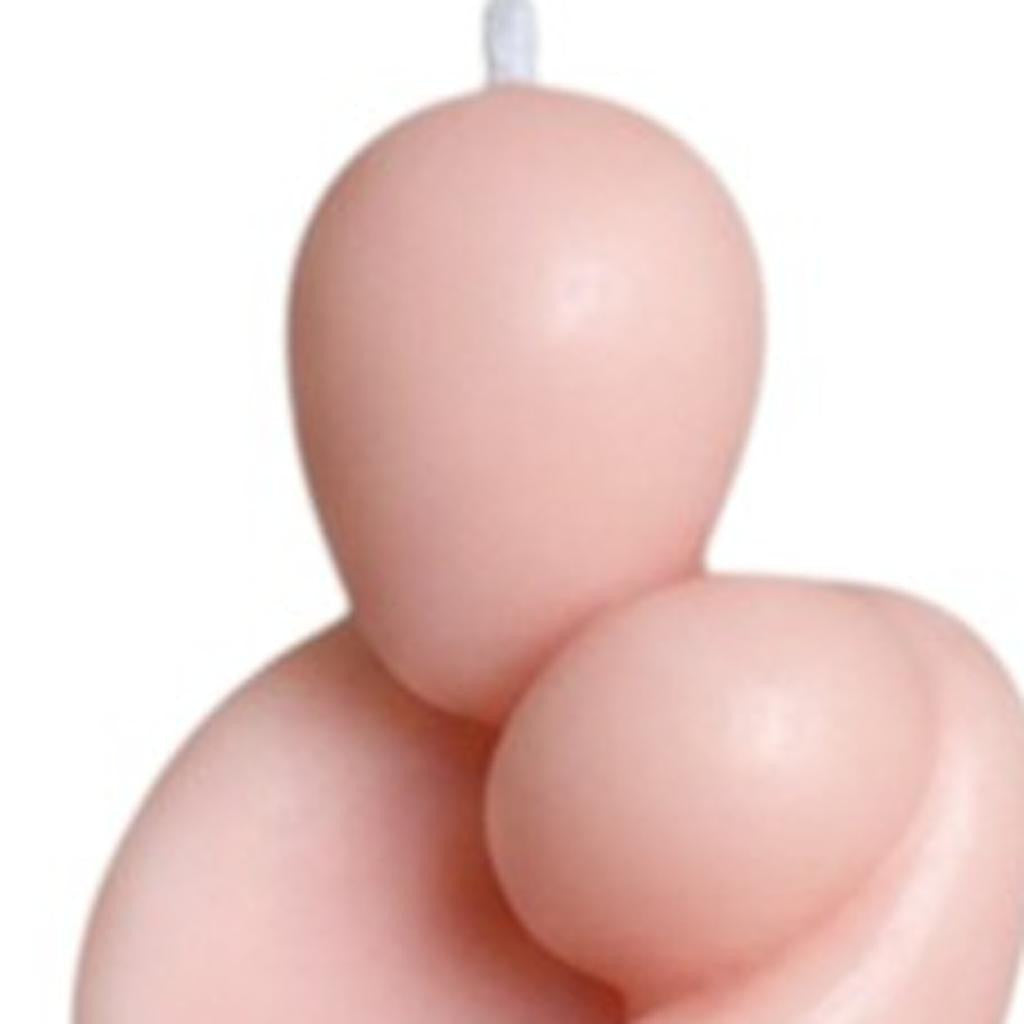 2" Peach Unscented Mother And Child Dimensional Candle