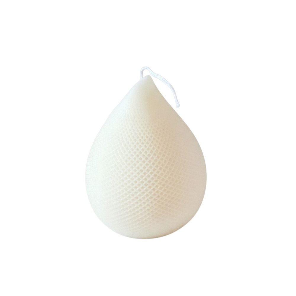5" Ivory Unscented Dimensional Teardrop Candle Novelty Novelty