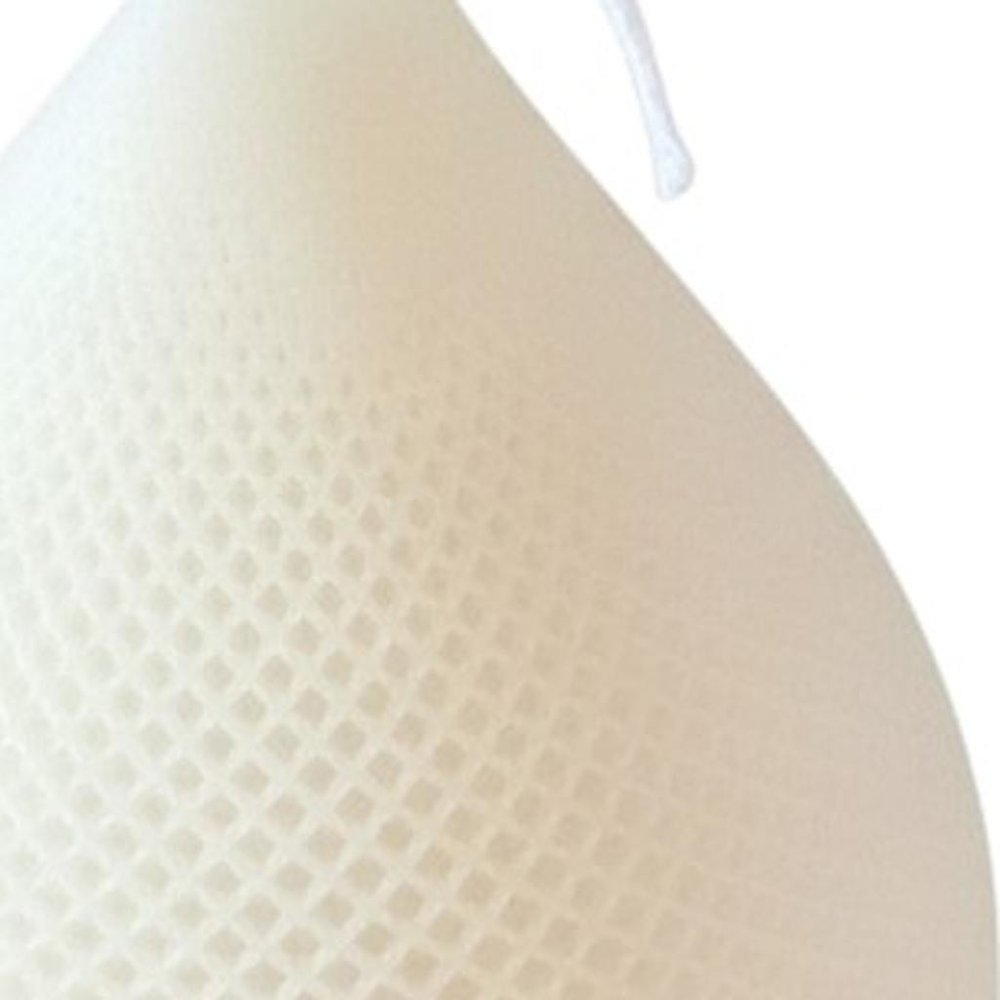 5" Ivory Black Ice Scented Dimensional Teardrop Candle