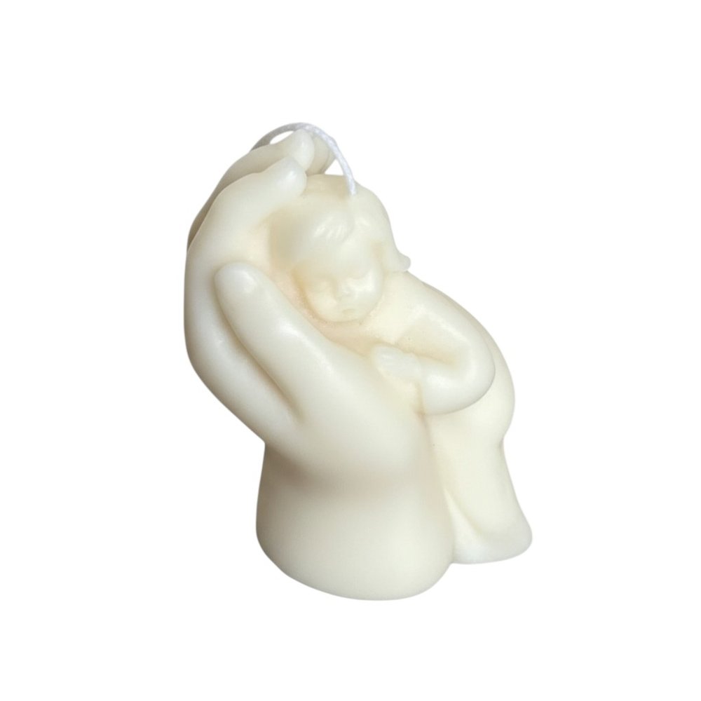 3" Ivory Unscented Baby Dimensional Candle