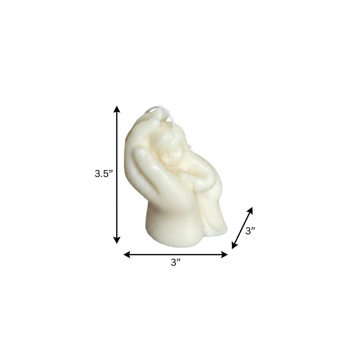 3" Ivory Unscented Baby Dimensional Candle