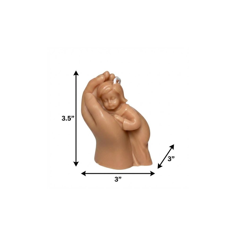 3" Bronze Unscented Baby Dimensional Candle