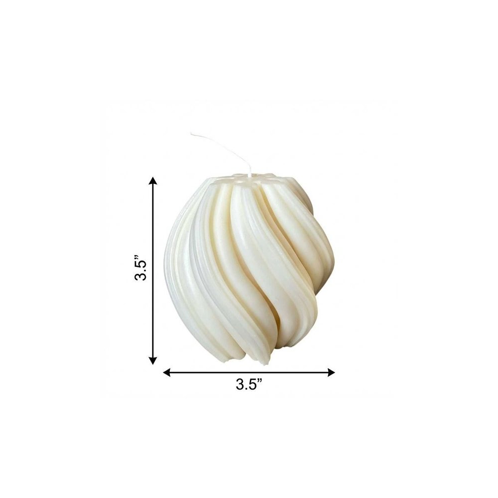 4" Ivory Unscented Candle Cylinder Pillar