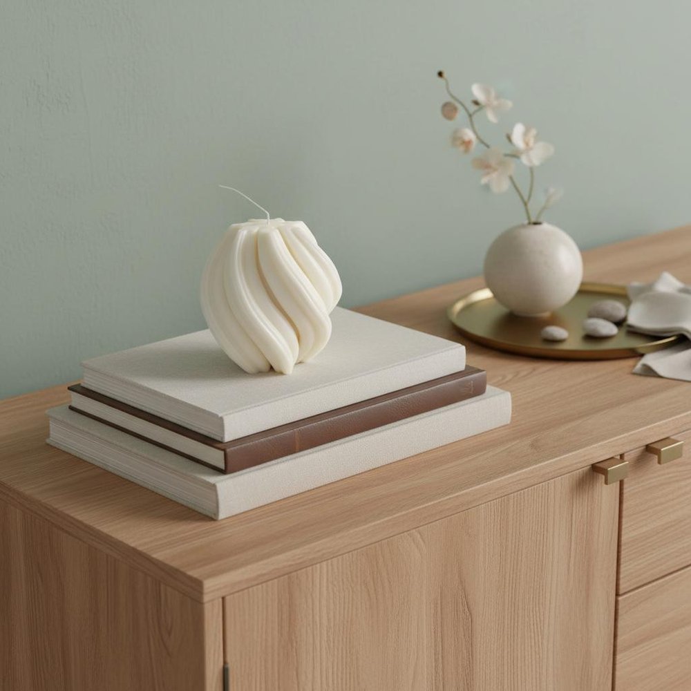 4" Ivory Unscented Candle Cylinder Pillar
