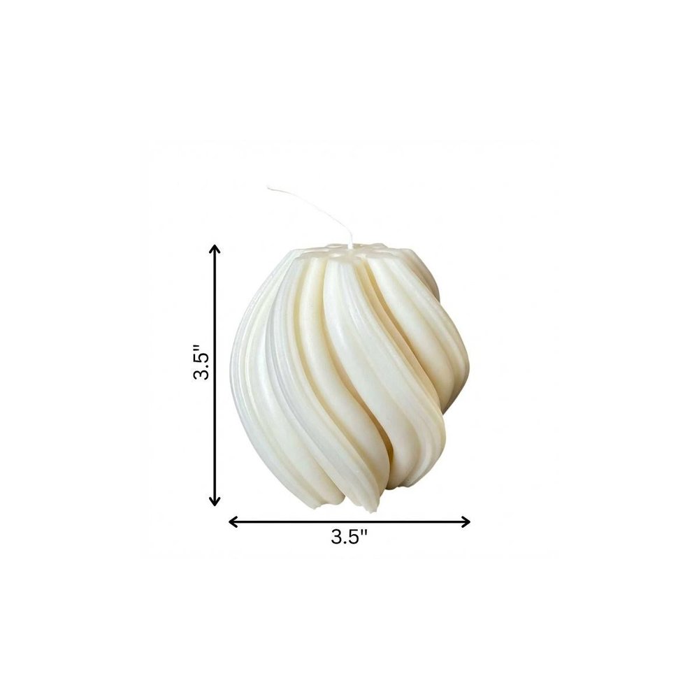 4" Ivory Clean Cotton Scented Candle Cylinder Pillar