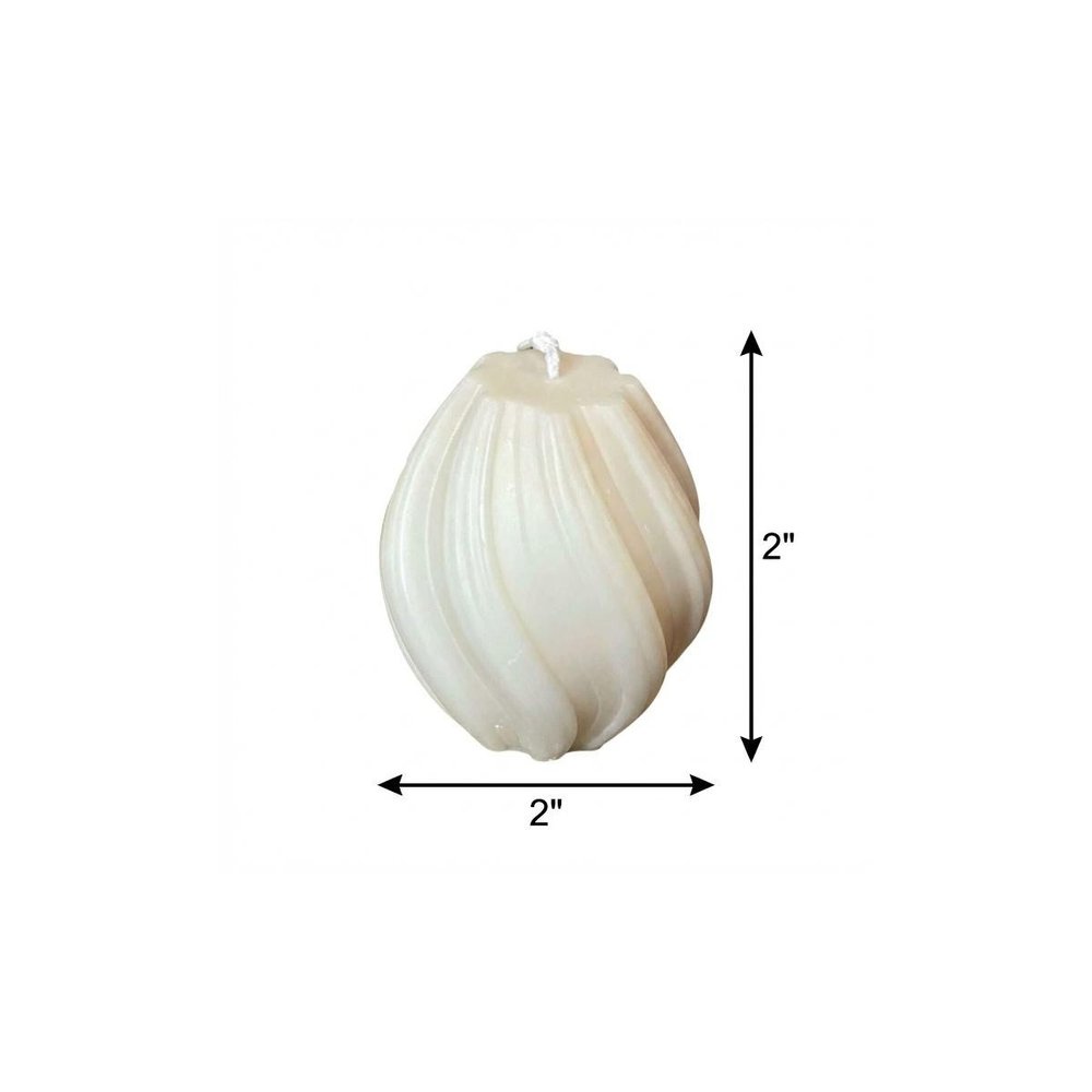2" Ivory Clean Cotton Scented Candle Cylinder Pillar