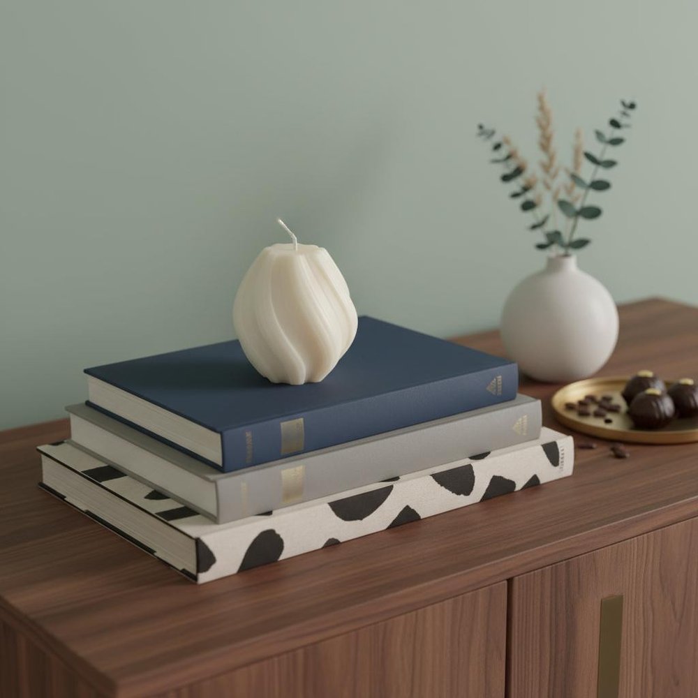 2" Ivory Clean Cotton Scented Candle Cylinder Pillar