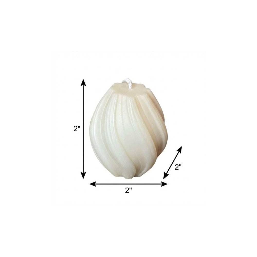2" Ivory Rose Petals Scented Candle