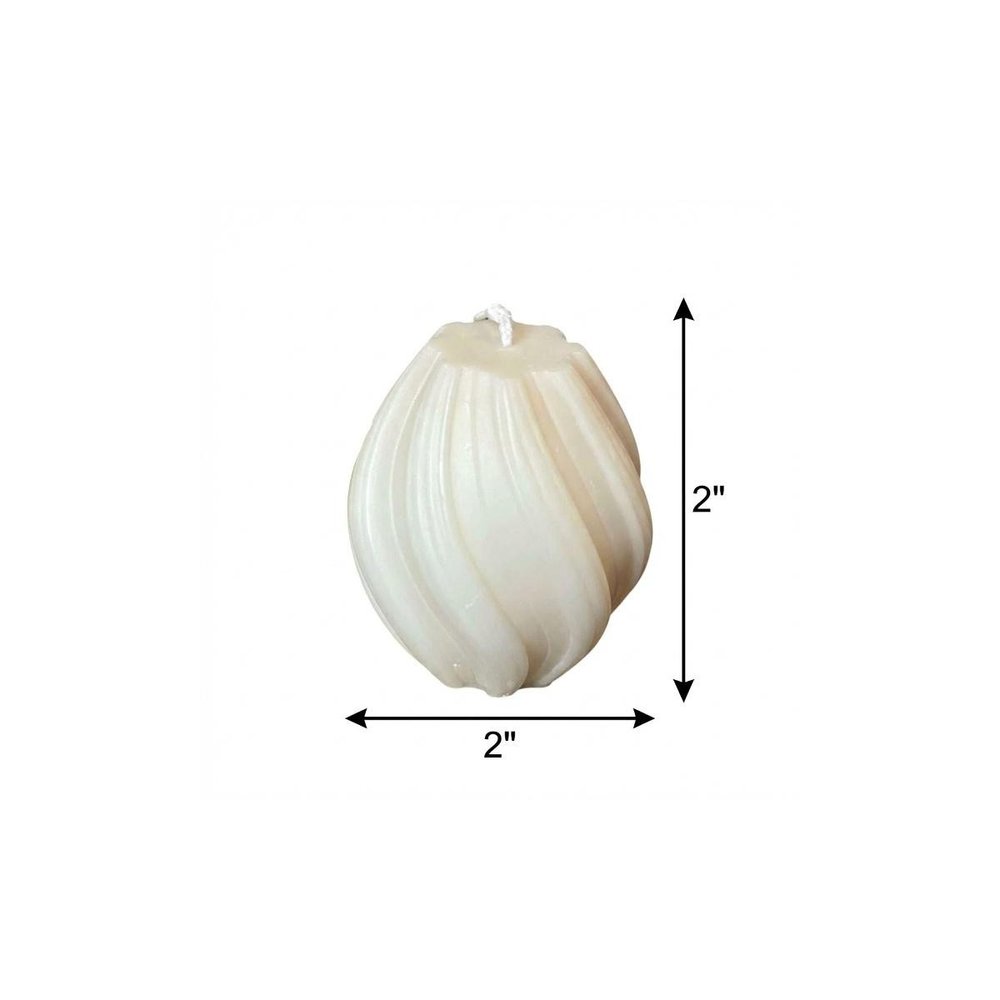 2" Ivory Rose Petals Scented Candle