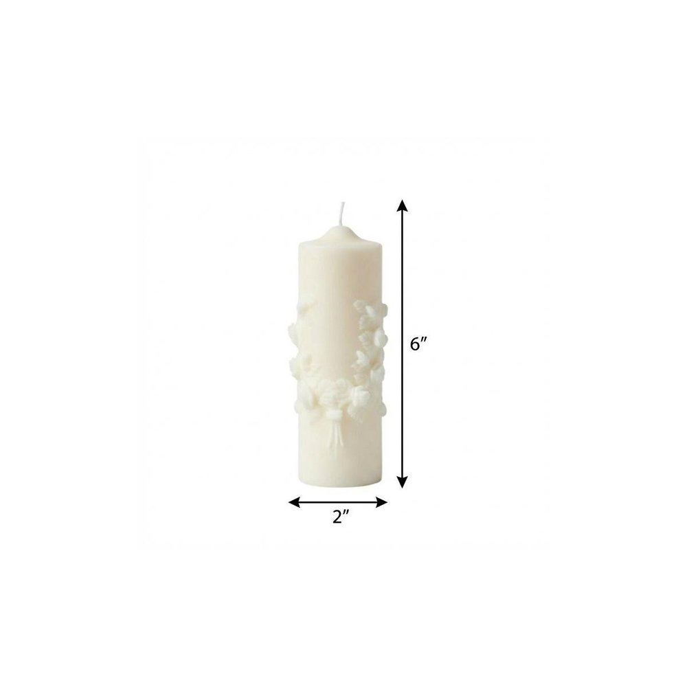 2" Ivory Unscented Candle