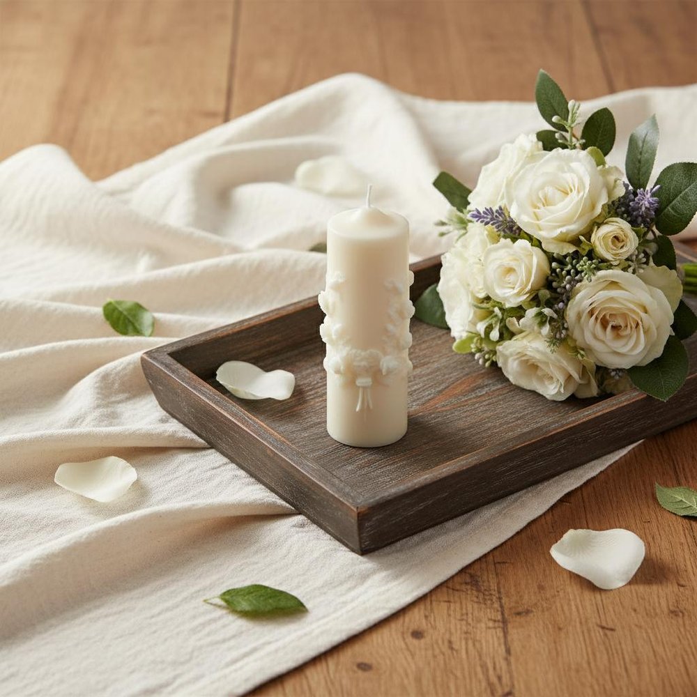 2" Ivory Creamy Vanilla Scented Candle Round Pillar