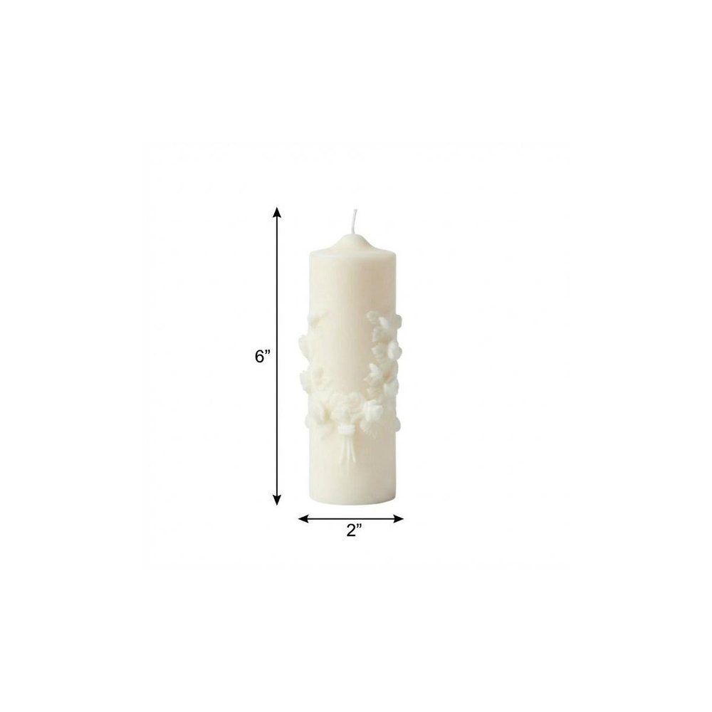 2" Ivory White Tea Scented Candle