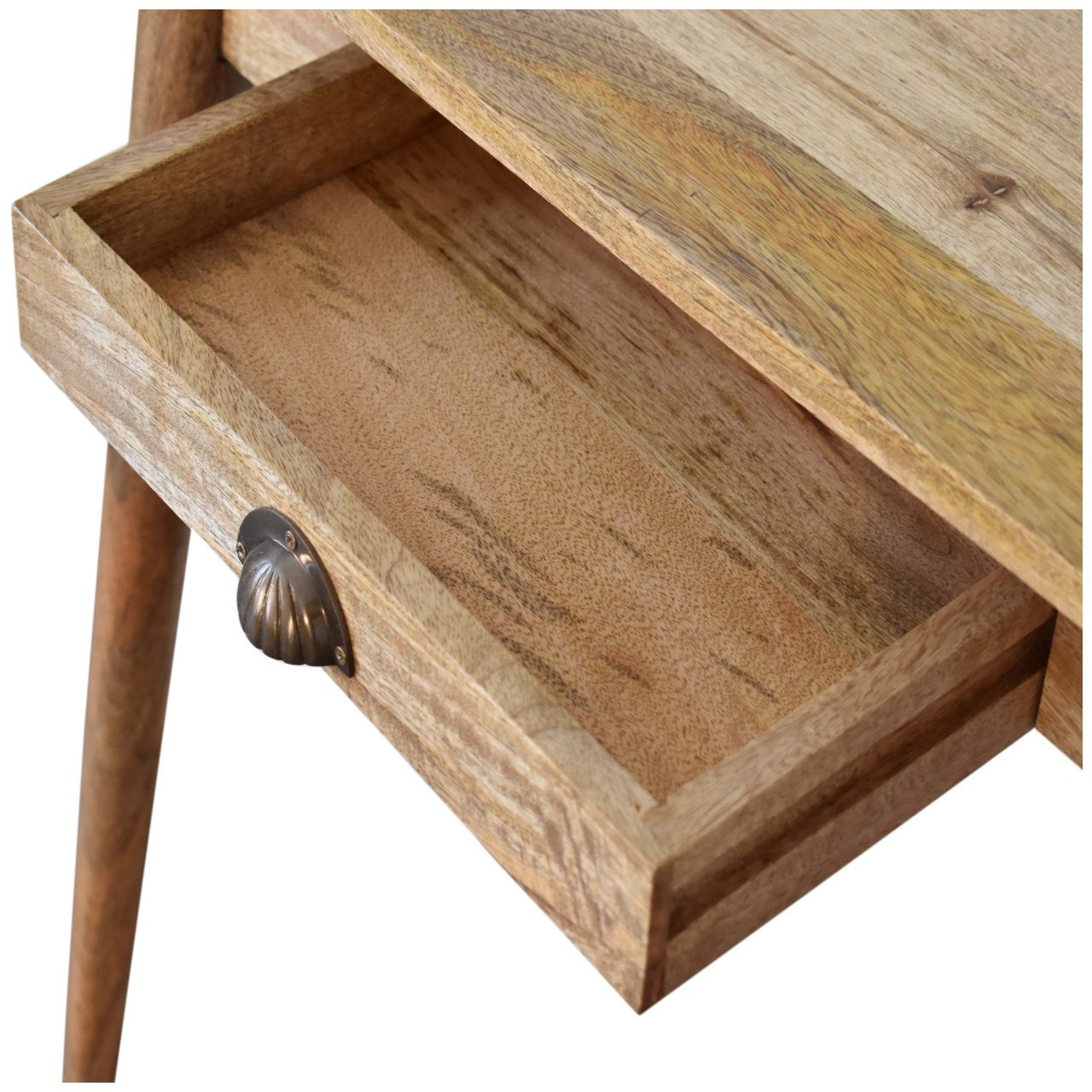32" Brown Solid Wood Writing Desk