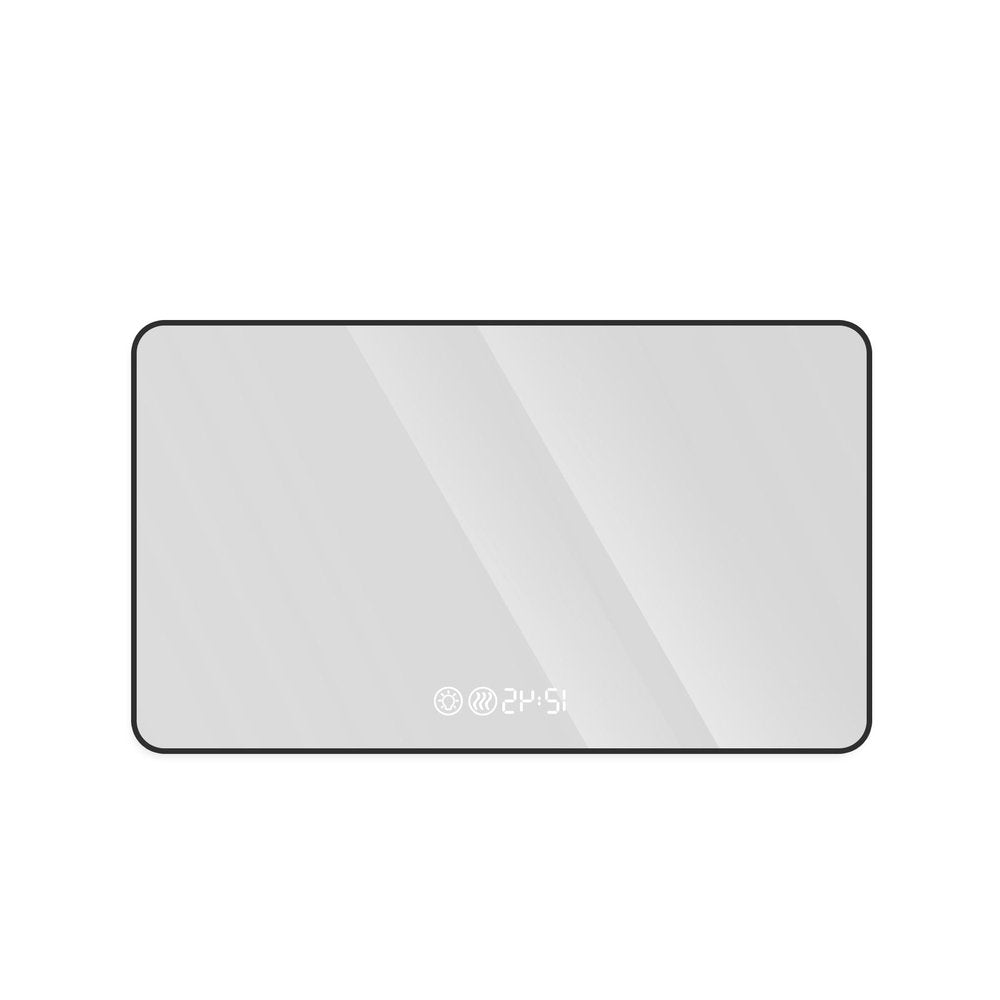 39" Black Aluminum Lighted Framed Anti Fog Bathroom Vanity Mirror