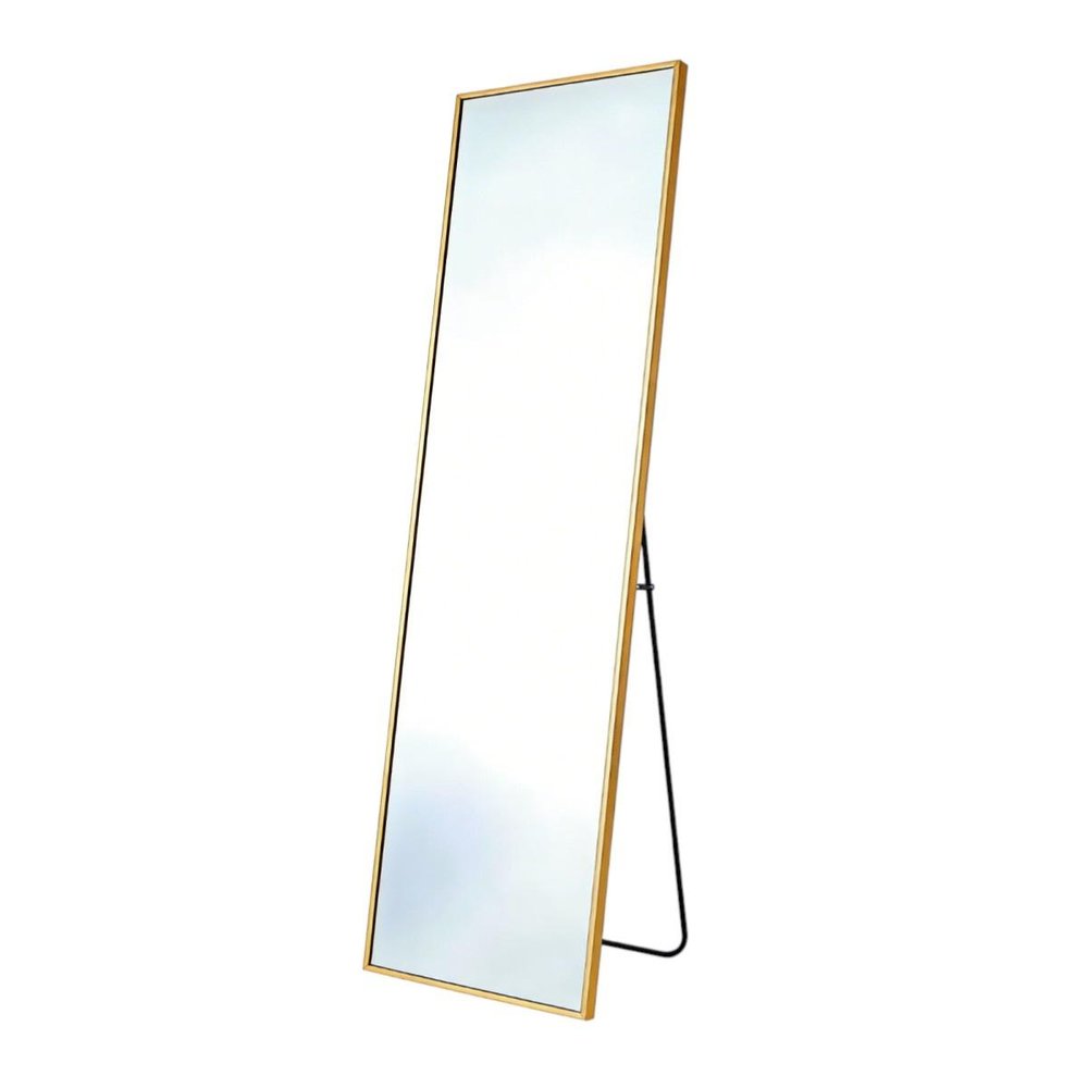 70" Gold Aluminum Freestanding And Wall Mounted Framed Full Length Mirror