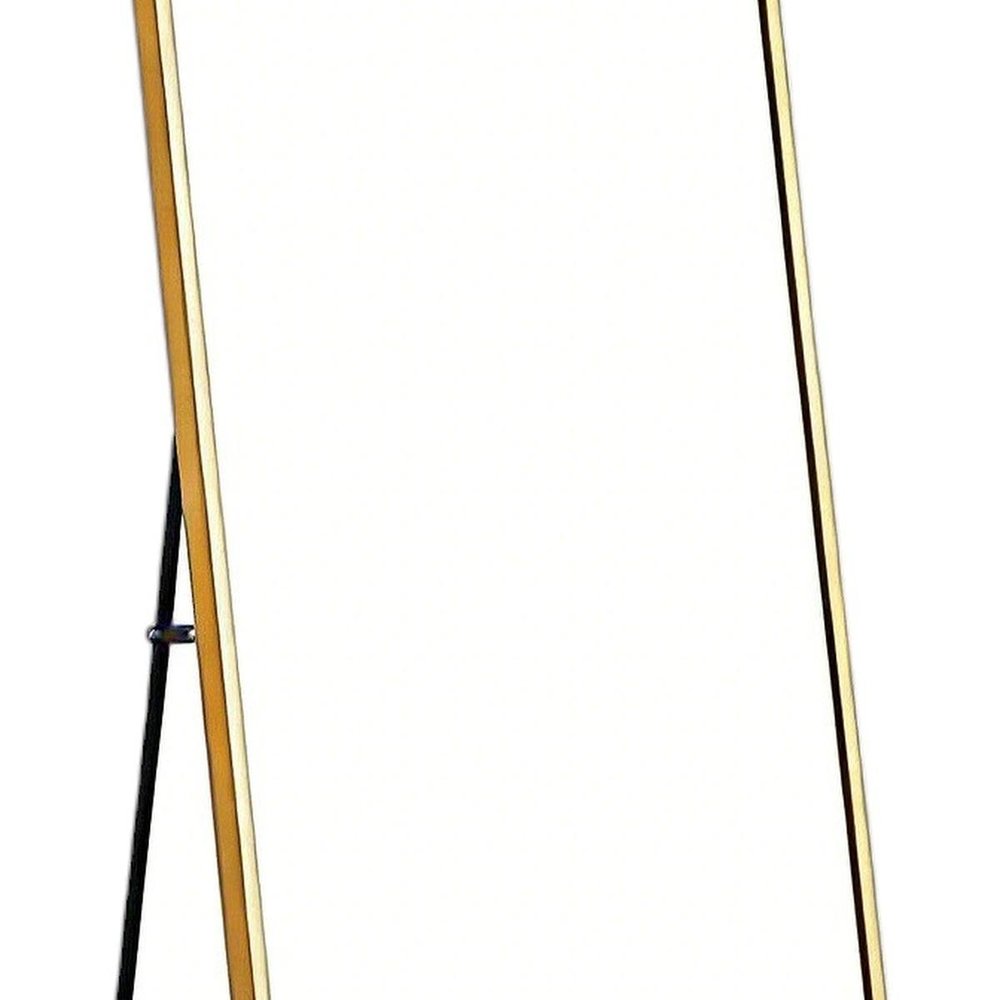 55" Gold Aluminum Freestanding And Wall Mounted Framed Full Length Mirror