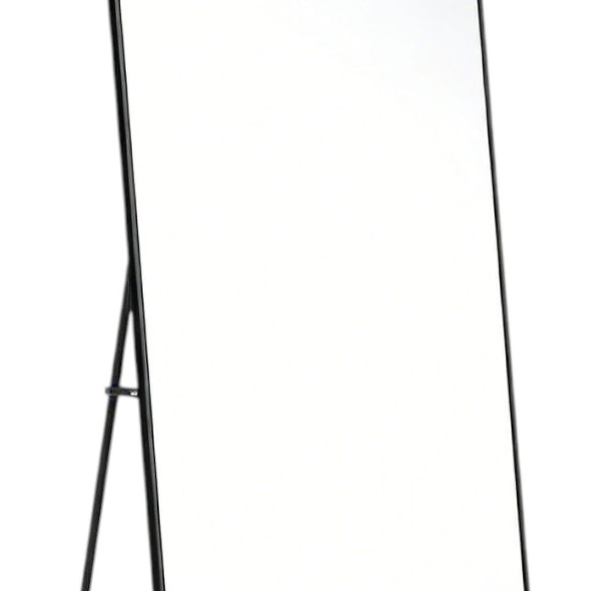 67" Black Aluminum Freestanding And Wall Mounted Framed Full Length Mirror