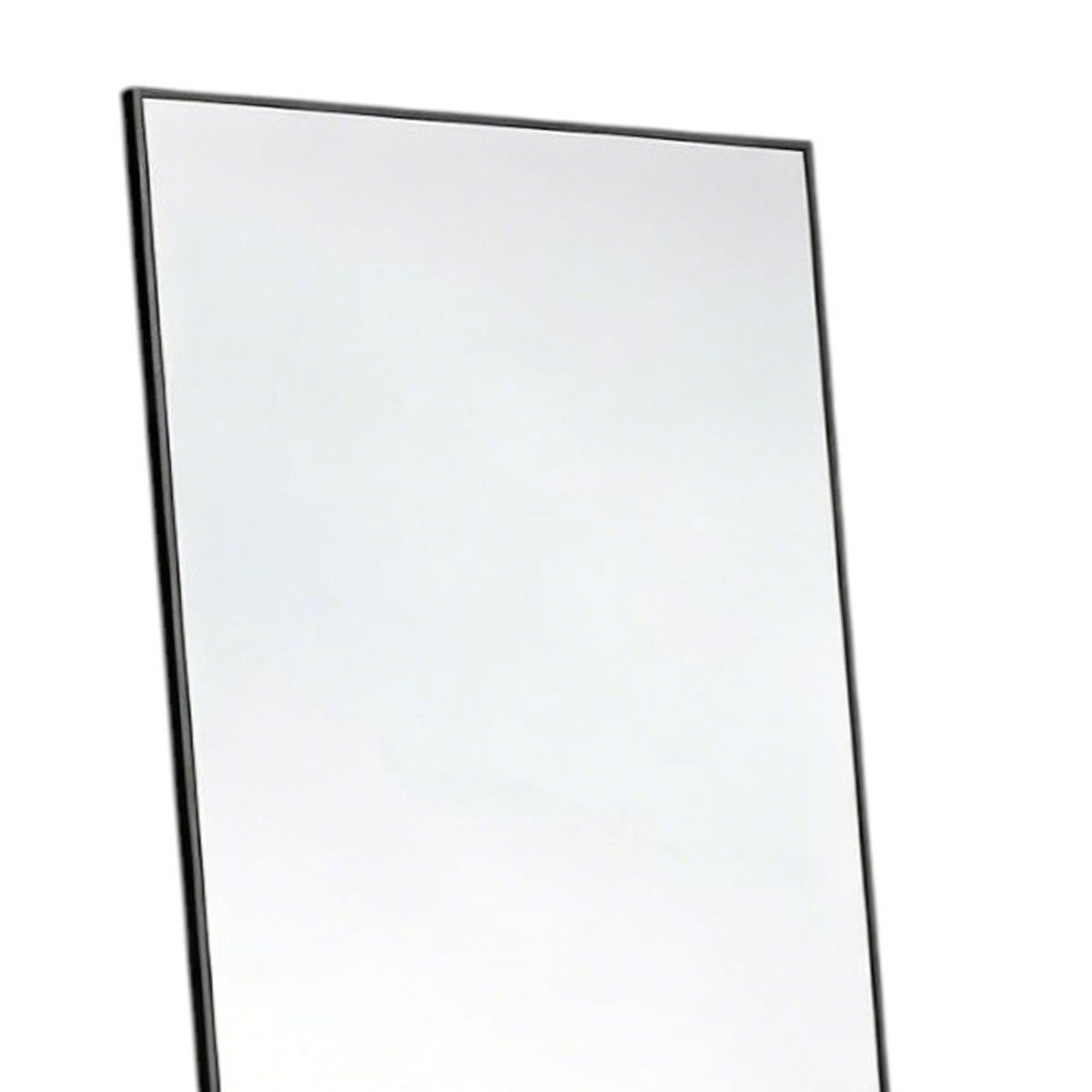 67" Black Aluminum Freestanding And Wall Mounted Framed Full Length Mirror