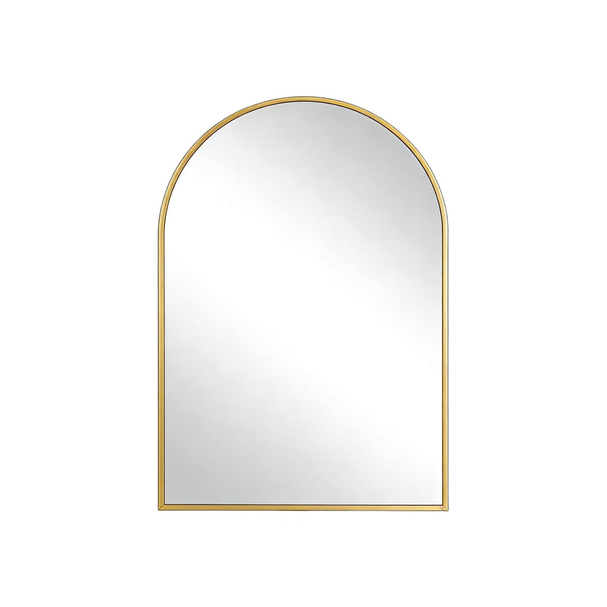 30" Gold Aluminum Arch Framed Anti Fog Accent Mirror